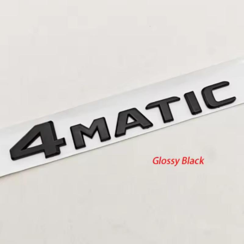For Mercedes Benz 4MATIC Fender Side Badge Rear Trunk Emblem Decals ABS Car Styling Logo 4 MATIC Auto Sticker Accessories MA3
