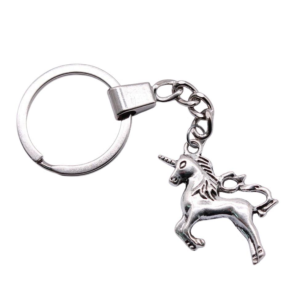 Pendentifs Porte-clés Éléphant Amoureux des Animaux Bijoux en Métal Artisanat Anneau 30mm