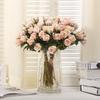 12PCS Artificial Silk Flowers Realistic Roses Fake Roses Bouquet Long Stem for Home Wedding Indoor Outdoor Table Decoration Party