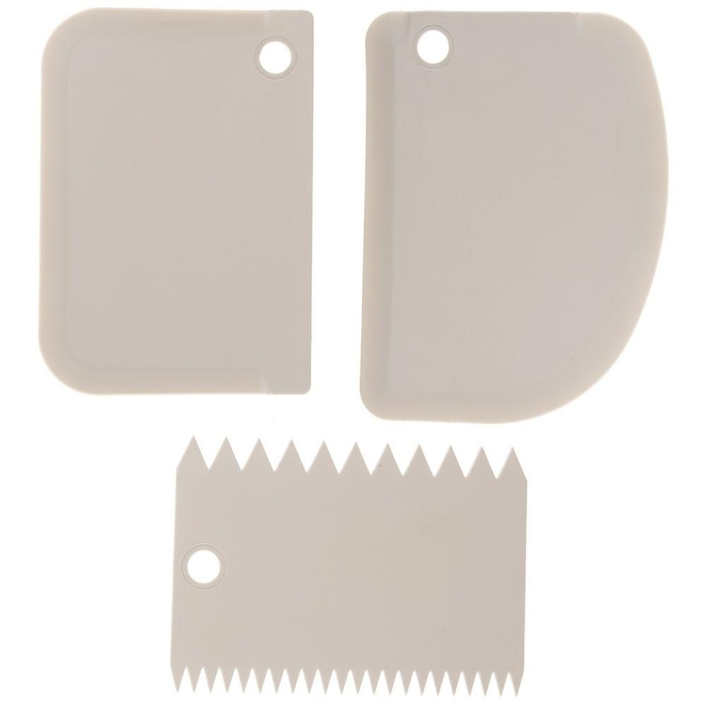 Smooth serrated pastry spatula 3 pcs.