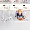 1pc Acrylic Clear Display Stand Acrylic Badge Pins Storage Holder Multi-purpose Display Stand Desktop Medal Photo Card Display