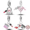 Copper Lipstick Charms Pendant Dangle Jewelry Fit Original Bracelet For Women Diy Gift Party Fashion
