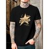 European sizes Men'S Summer Casual Short-Sleeve T-Shirt with Star Pattern