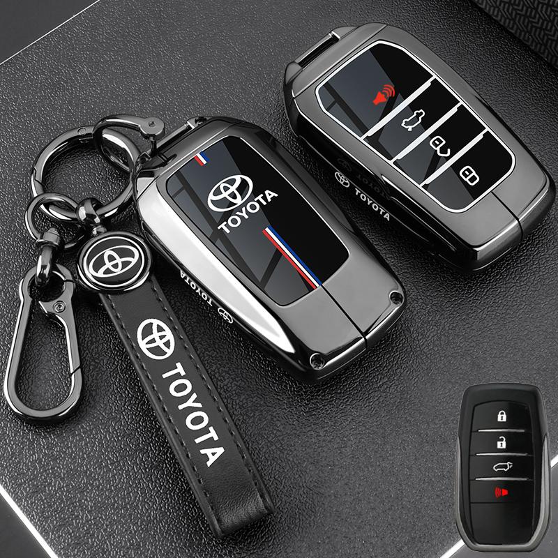 Car Key Case Cover Shell For Toyota Tacoma Fortuner Corolla Venza Grand Highlander RAV4 XSE Prime Land Cruiser Hilux 2023 2024
