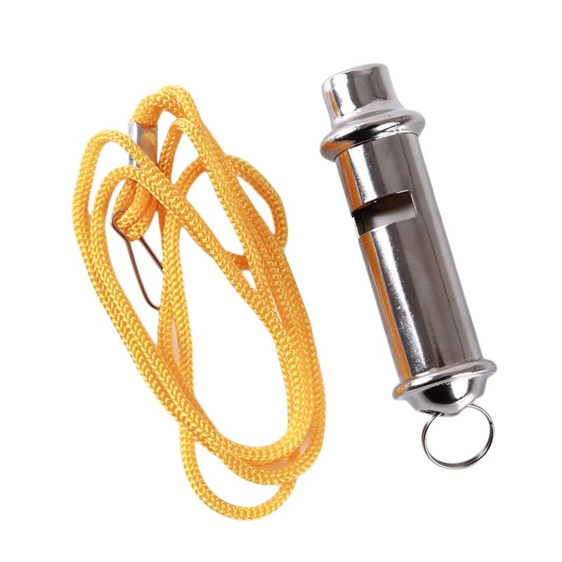 Stainless Steel Whistle Outdoor Emergency Life-saving Whistles Traffic Command Training Sports High-frequency Whistle Referee