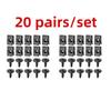 10/20/50pairs Screws Plus Metal U-Bolt Clips for Car Body Bumper Baffle Fasteners Threaded Clips Engine Hood Chassis Hood