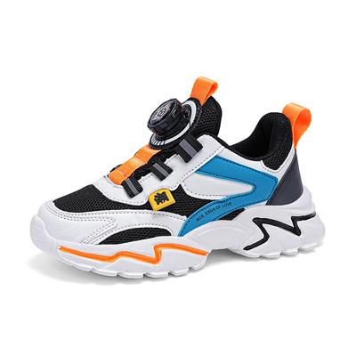 Boys Shoes Mesh Breathable New Middle-aged and Older Children's Sports Shoes Boys Rotating Buckle Classmate Tide