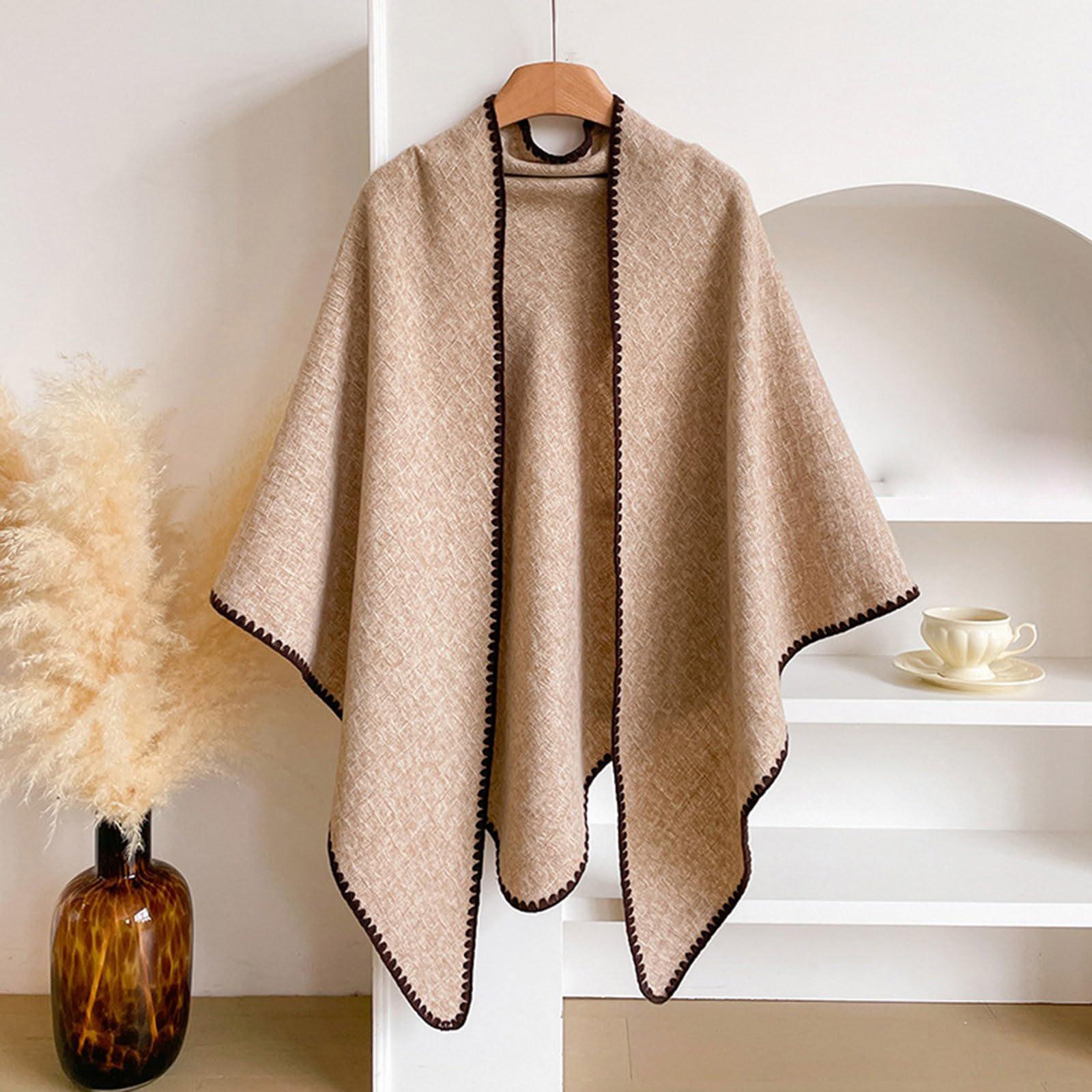 

Ladies Fashionable Cashmere Imitation Versatile Shawl For Indoor And Outdoor Use One Size