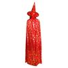 Halloween-Umhang, feine Verarbeitung, Cosplay-Kostüm, Anzieh-Sternmuster-Hut für Halloween-Weihnachtsfeiern