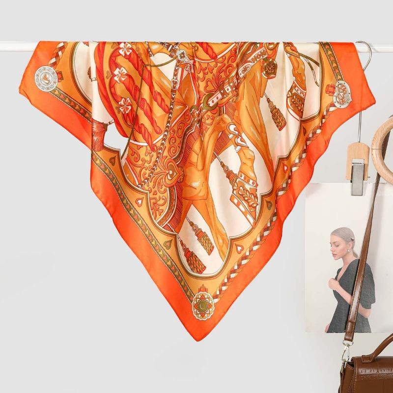 Trendig Mångsidig 70cm Liten Fyrkantig Scarves För Alla Säsonger Dekorativ Användning