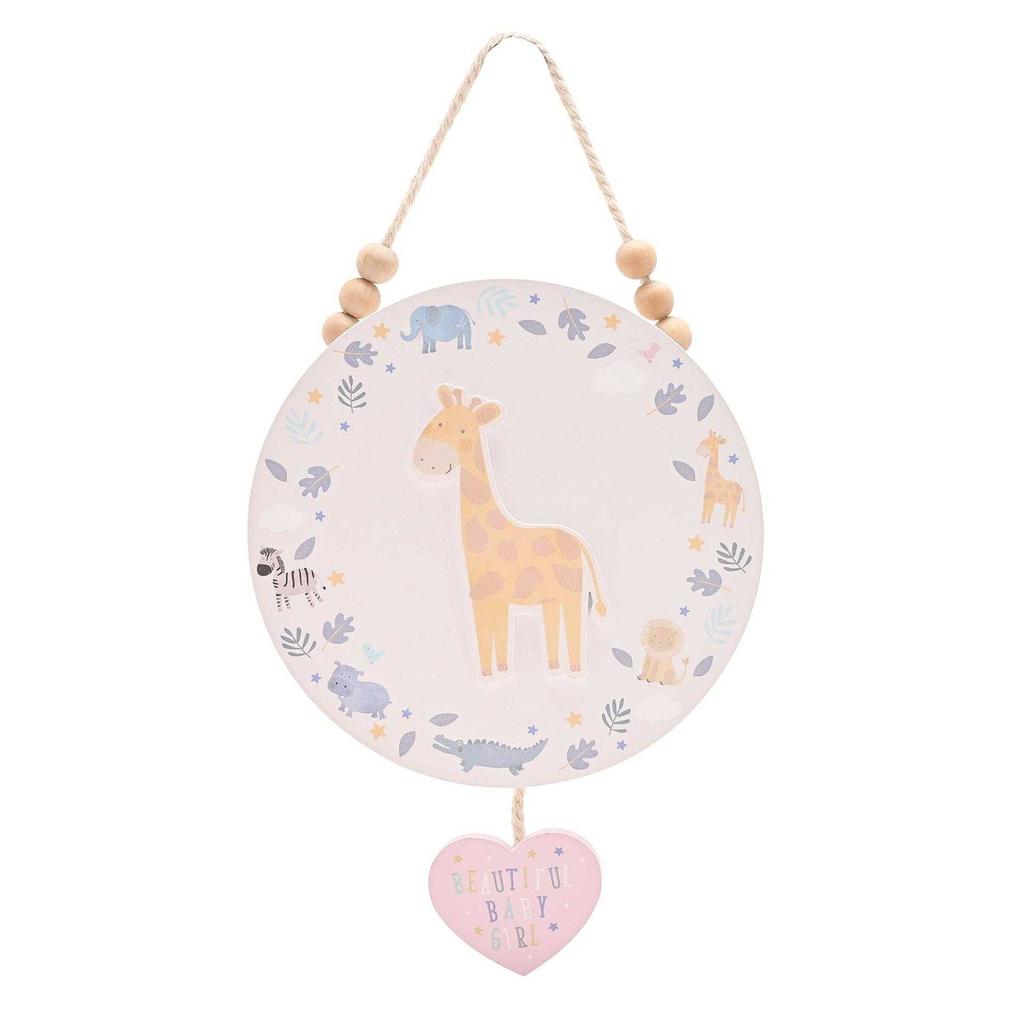 Celebrations Petit Cheri Giraffe Baby Girl Plaque