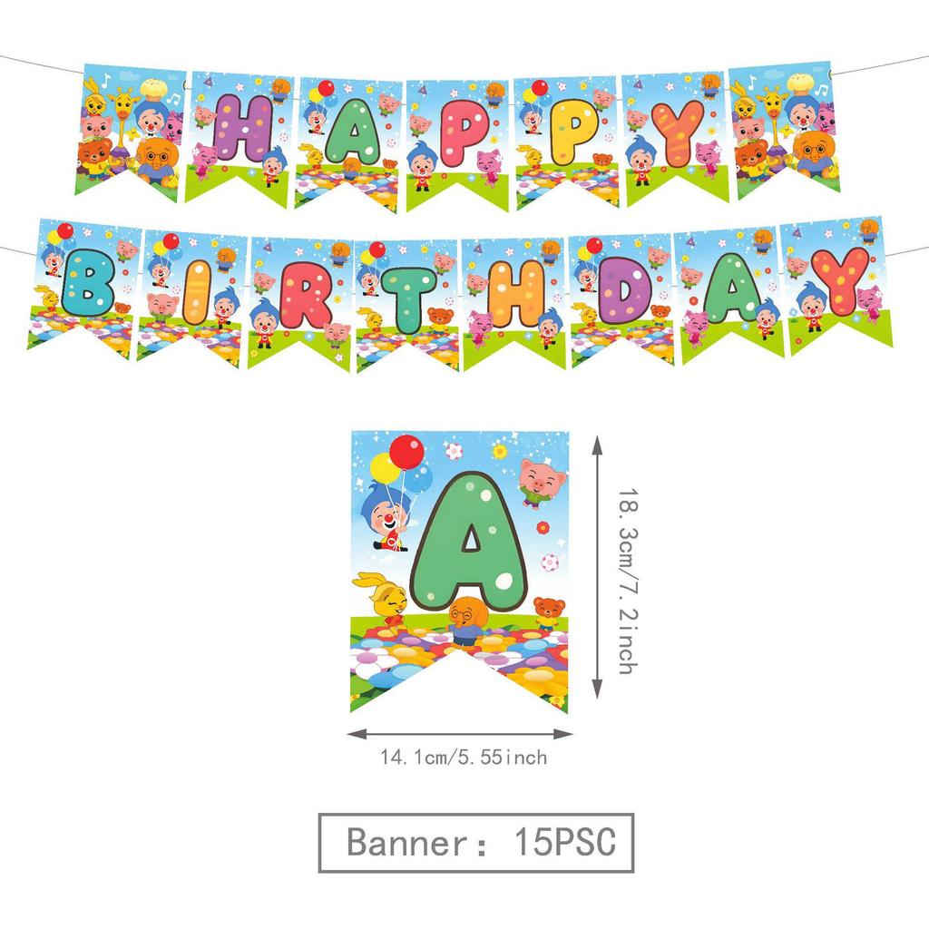 Cartoon-Clown-Zirkus-Magier-Hintergrundbanner und Ballons für Kindergeburtstagsparty