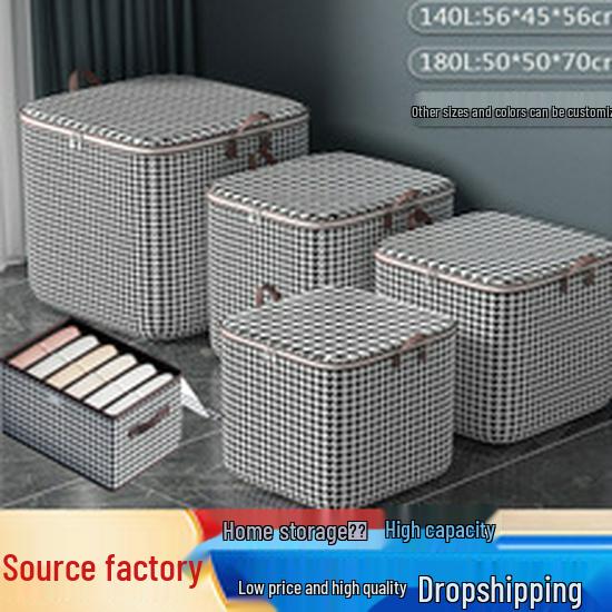 Foldable Steel Frame Multipurpose Quilt and Clothes Organizer with Transparent Window