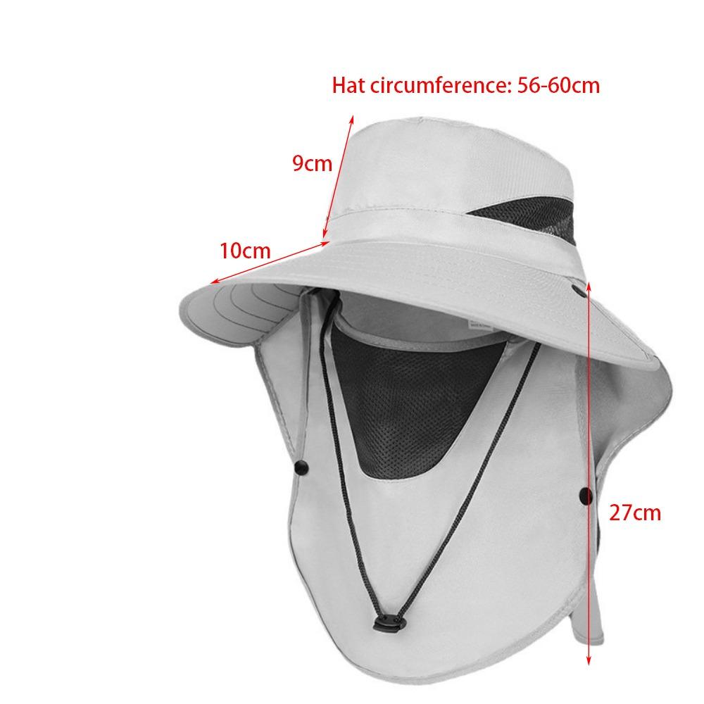 New Face Neck Protection Beach Cap Detachable Anti-UV Bucket Hat All-directional Breathable Sunscreen Hat Spring Summer