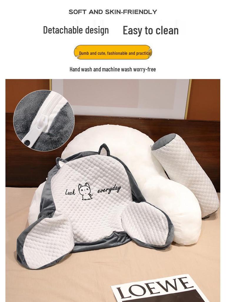 Ice Bean Headboard Cushion: Soft Pillow for Bed, Sofa, or Lumbar Support