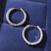High Quality Simple Silver Color Hoop Earrings Women Micro Paved CZ Stone Versatile Girls Circle Earrings Trendy