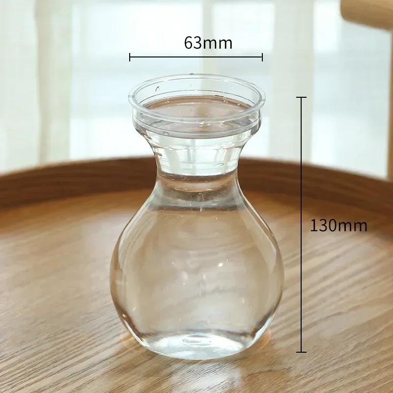 Small Vase for Centerpieces Flower Plastic Bud Vases Rustic Mini Clear Vase Unique Shapes for Wedding Dinning Home Decoration
