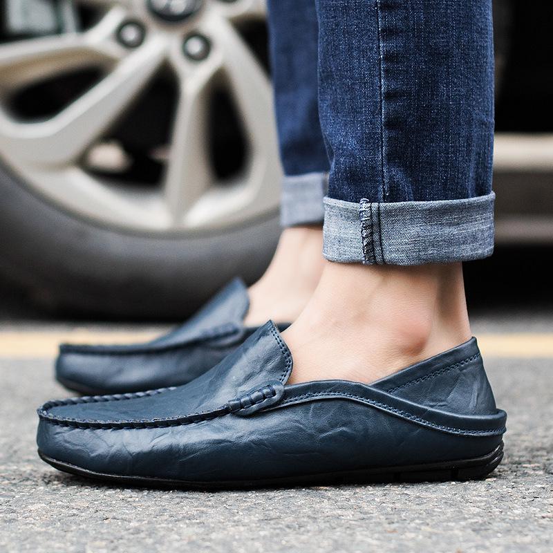 Summer Men Casual Shoes Moccasins Breathable Boat Shoes Italian Luxury Brand Mens Driving Loafers