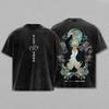 Heißblütiges Anime Jujutsu Kaisen Gojo Satoru Grafikdruck T-Shirt Herren Damen Vintage Gewaschene Baumwolle Sommer Neues T-Shirt Streetwear Y2K Mode Übergroßes Oberteil