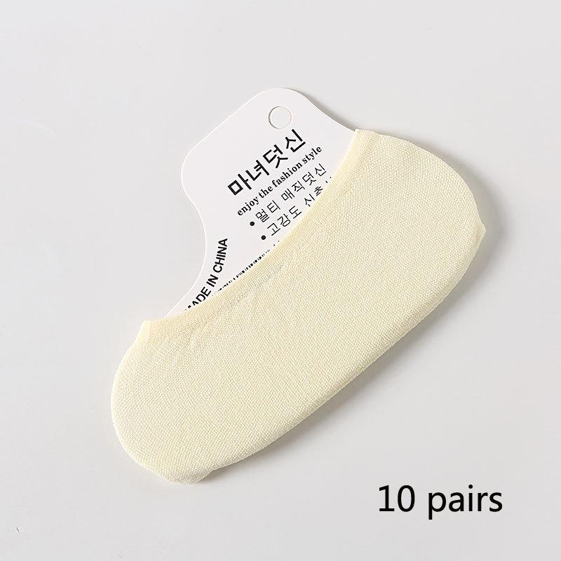10 Pairs of Summer Ultra-thin Candy Color Invisible Small Size Ladies Disposable Socks Magic Socks Women Socks Women's Accessories