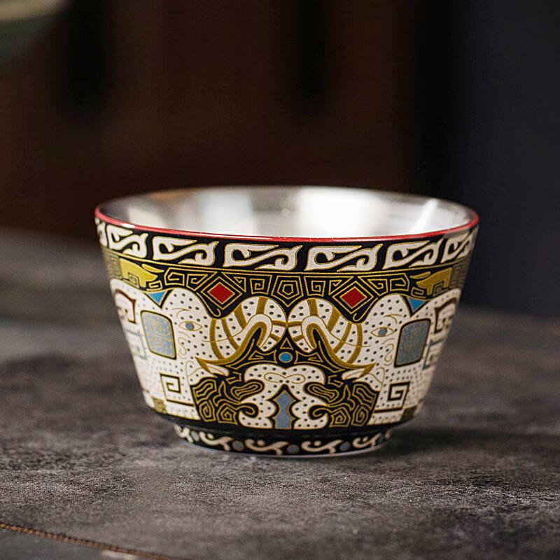 

Cha Xun 999 Silver Inlaid Ceramic Gongfu Teacup