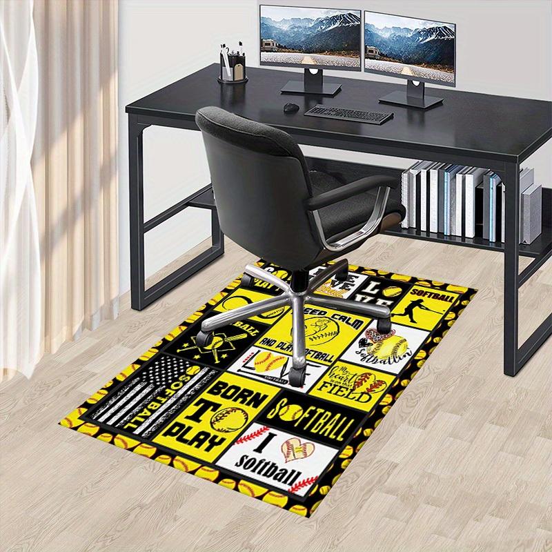 

Office Carpet Softball Theme Decorative Throw Blanket for Sofa or Chair Protection 60cm by 90cm