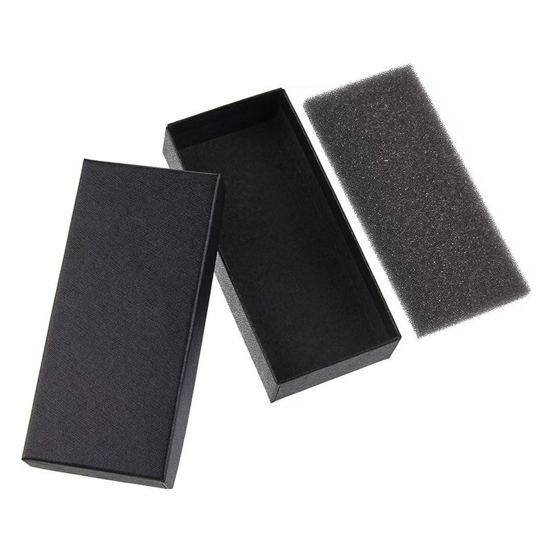 Black Rectangular Jewelry Packaging Box Bracelet Necklace Cardboard Gift Box Organizer Cases Watches Jewelry Storage Box