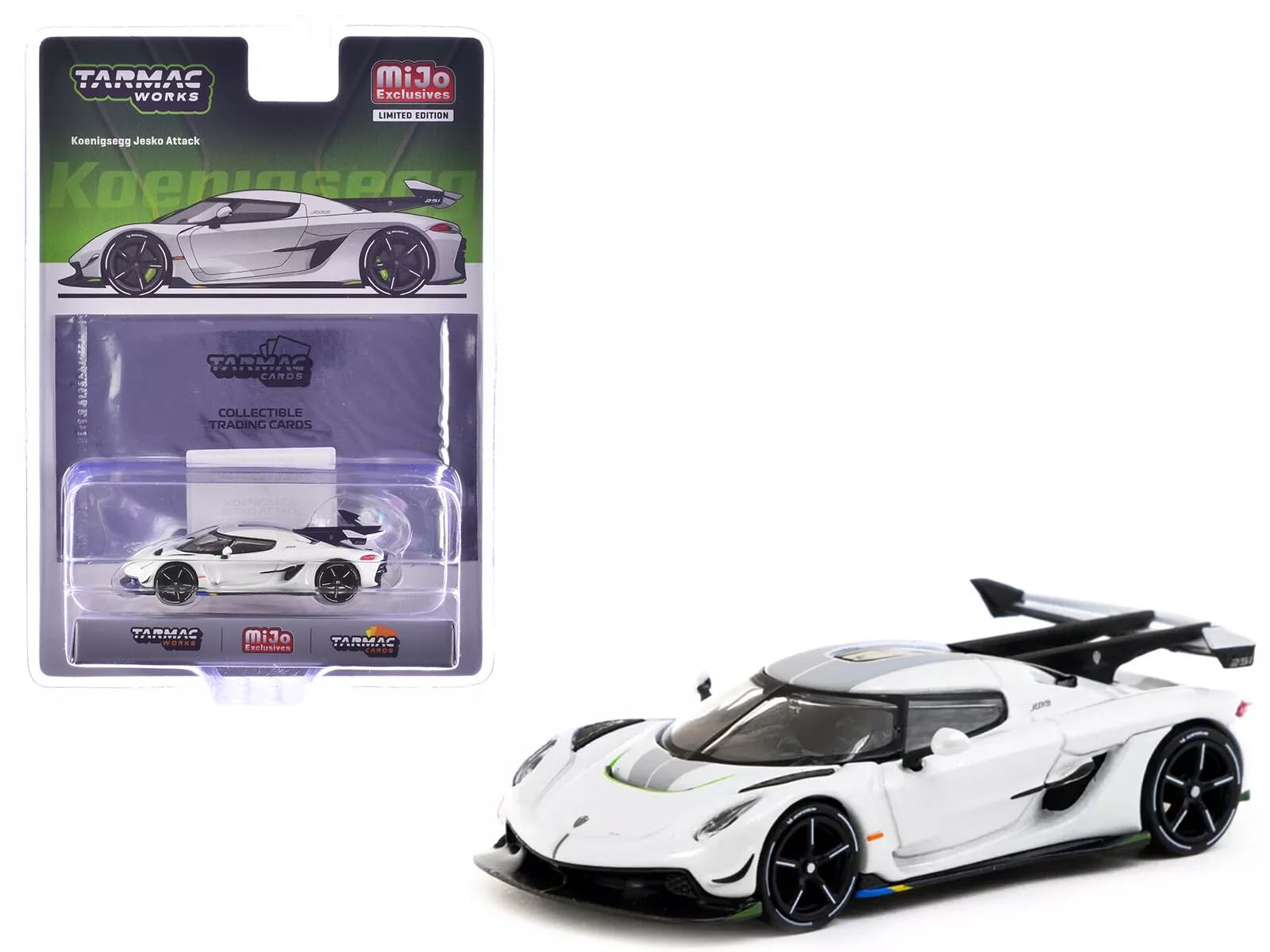 

Tarmac Works Koenigsegg Jesco Attack Белый с коллекционной карточкой Tarmac Works Jesco Attack 1/64 [Б/у] белый