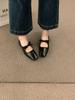 Fashion New casual flat shoes with square toe niche design spring simple versatile comfortable elegant women's single shoes