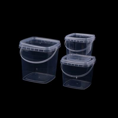 1 stuks 280 ml/500 ml/1 l lege plastic emmer met deksel luchtdichte pp potten transparante container voor bulkvoedselopslag drankemmers