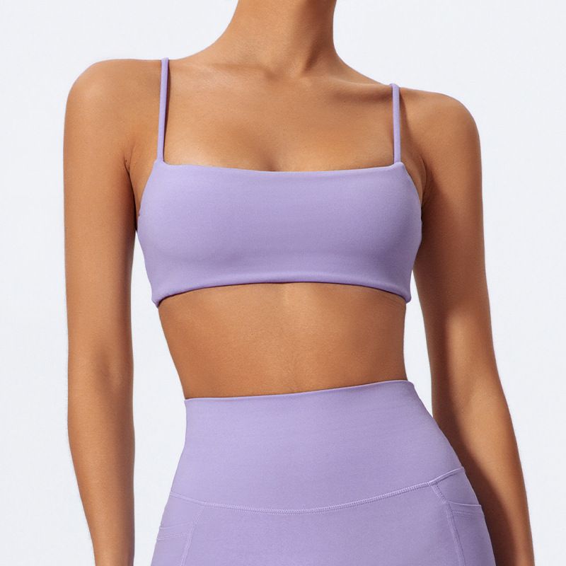 Sexy Sling Beauty Back Yoga Underwear Nude Feel Quick-Drying Sports Bra Women's Workout Clothes Tops High Elastic Vest Push-up