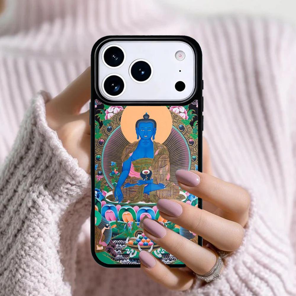 Medicine Buddha Phone Case For Apple iPhone 17 Air 16E 15 14 Plus 13 12 11 Pro Max Mini Funda Cover