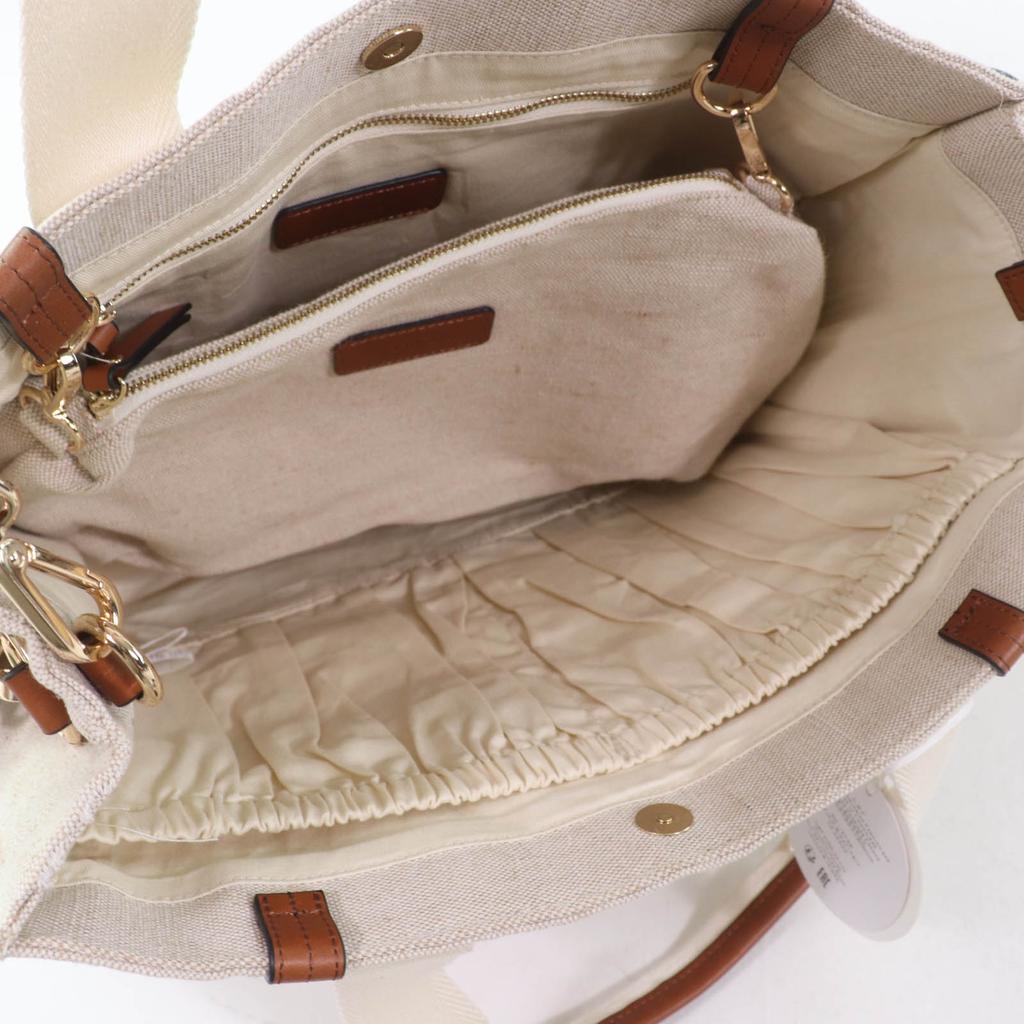 Pristine Chloe Tote Bag Baby Carrying Bag Mother's Bag Beige Jute Women C90406 Used