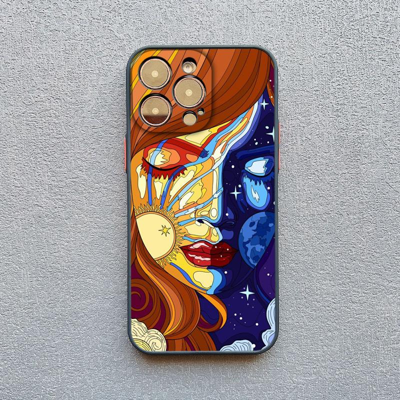 

Fashion Girls Woman Cool Modern Style Printing Phone Cases for iPhone 11 12 13 Pro Max 16 15 14 Plus Pro Max Mini X XS XR Cover iphone 16Pro