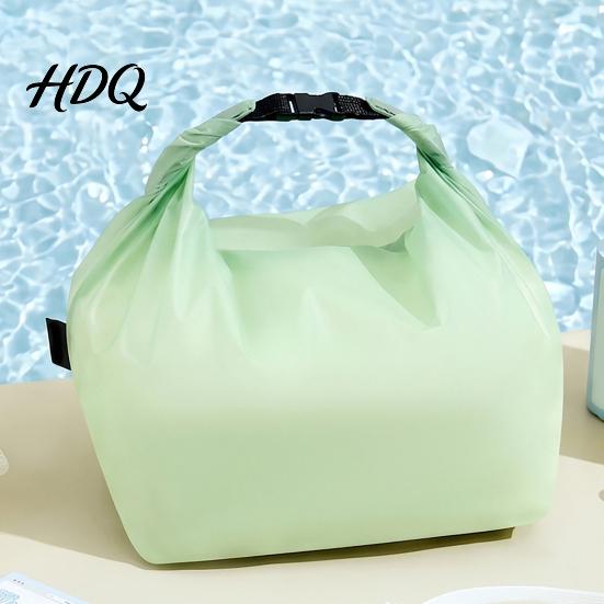 Nylon Waterproof Travel Pouch 2PCS Handbag Large Opening Buckle Design Lightweight Foldable Cosmetic Toiletry Holder Storage Bag Portable