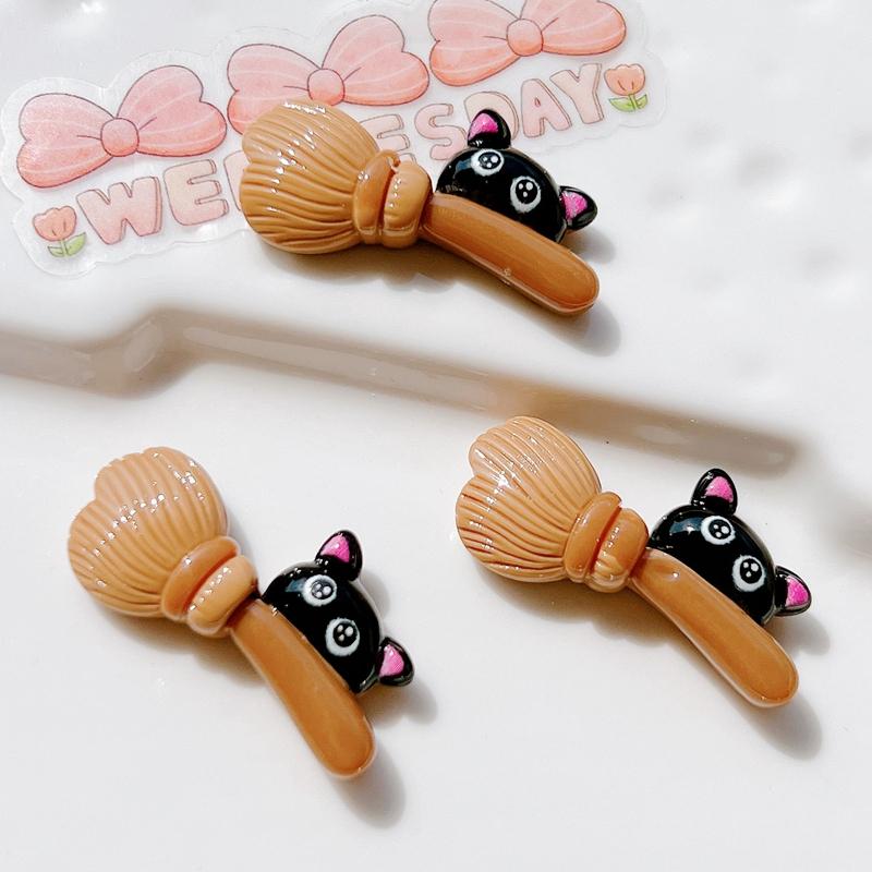 10Pcs New Mini Cute  Cartoon Halloween Collection Flat Back Resin Cabochons Scrapbooking Jewelry Craft Decoration Accessories