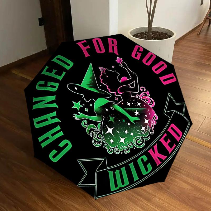1pc Wicked Good Automatic Folding Umbrella, Portable Collapsible Design, Casual Outdoor Accessory L1127031