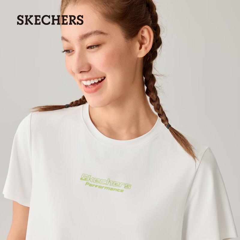 Skechers Women's Fashion Knit Short Sleeve T-Shirt P226W108