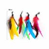 Teasing Stick with Plush Toy, Feather Replacement Head, Extendable Rod, Self-Entertainment Chewing Toy Set for Cats