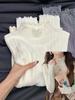 Korean Autumn and Winter New Fungus Lace Solid Color Long-sleeved Knitted Pullover Women's Basic Knitted Bottoming Shirt