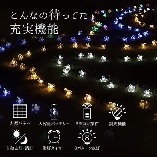 Electric Home LED Illumination Straight Cherry Blossom Light Lighting Patterns Remote Control Included 15m 100 Outdoor Waterproof and Rainproof Garden