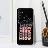 Anime Cute Black Cat Meow Phone Case For Samsung Galaxy A17 A37 A57 A16 A26 A36 A56 A15 A25 A35 A55 A14 A24 A34 A54 A13 A23 A33