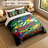 3Pcs Bedding Set Custom Name Text, 1 Sheet 2 Pillowcases Home Bed DecorRapid Wien FC
