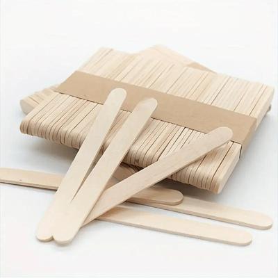 100 Pezzi Bastoncini Naturali in Legno per Gelato su Bastoncino Legno Bastoncino Gelato Cucchiaio Mano Arte Gelato Cubetto di Ghiaccio Lecca-lecca Torta Strumenti 93mm
