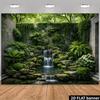 2D Zen Garden Waterfall Backdrop for Nature, Lifestyle & Greenery Photography