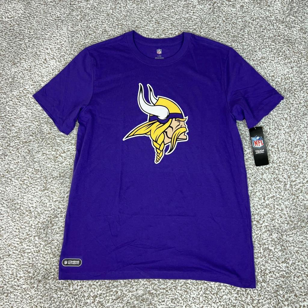Minnesota Vikings Shirt Mens Large Purple Graphic NFL Football NFL Team Apparel