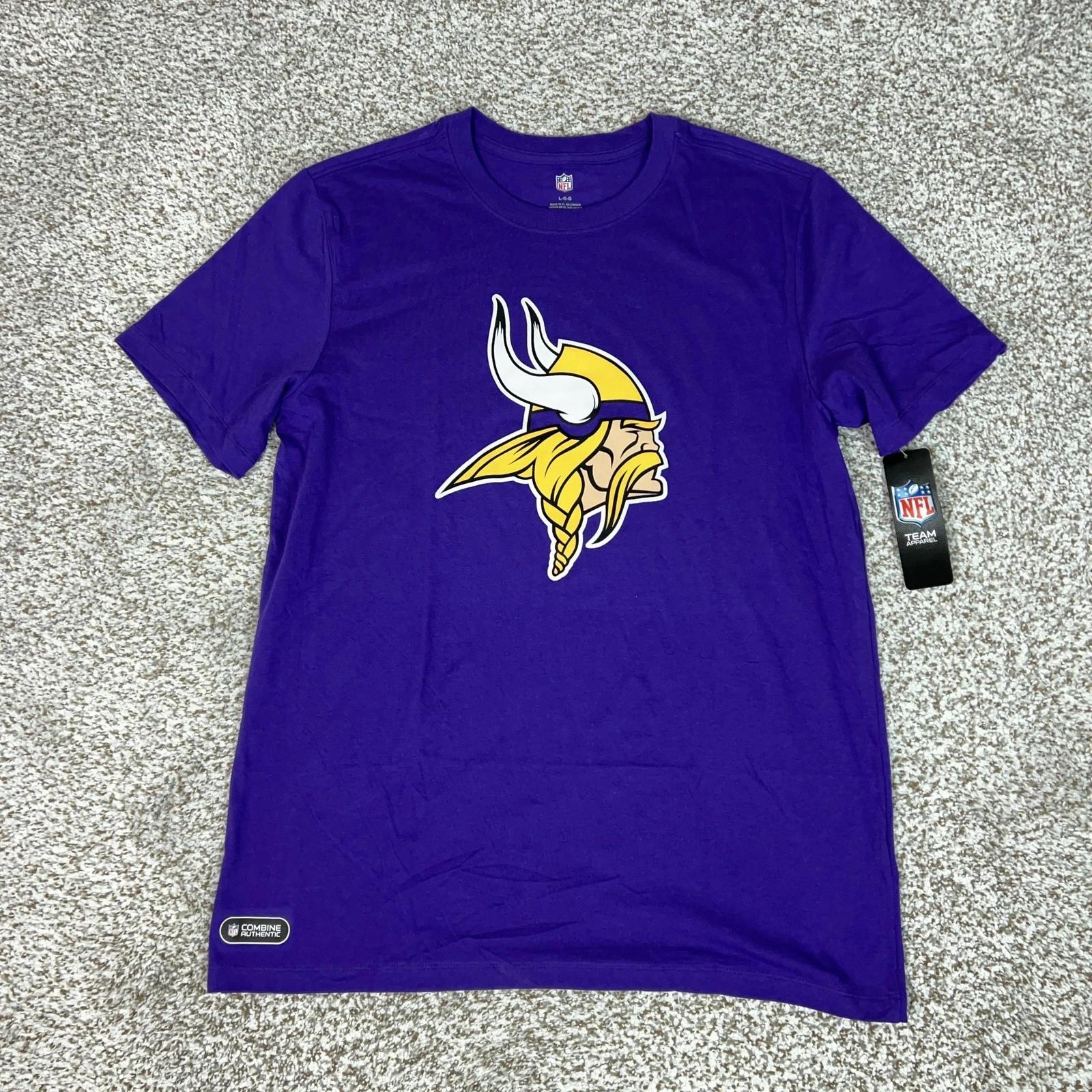 Minnesota Vikings Shirt Mens Large Purple Graphic NFL Football NFL Team Apparel 2XL