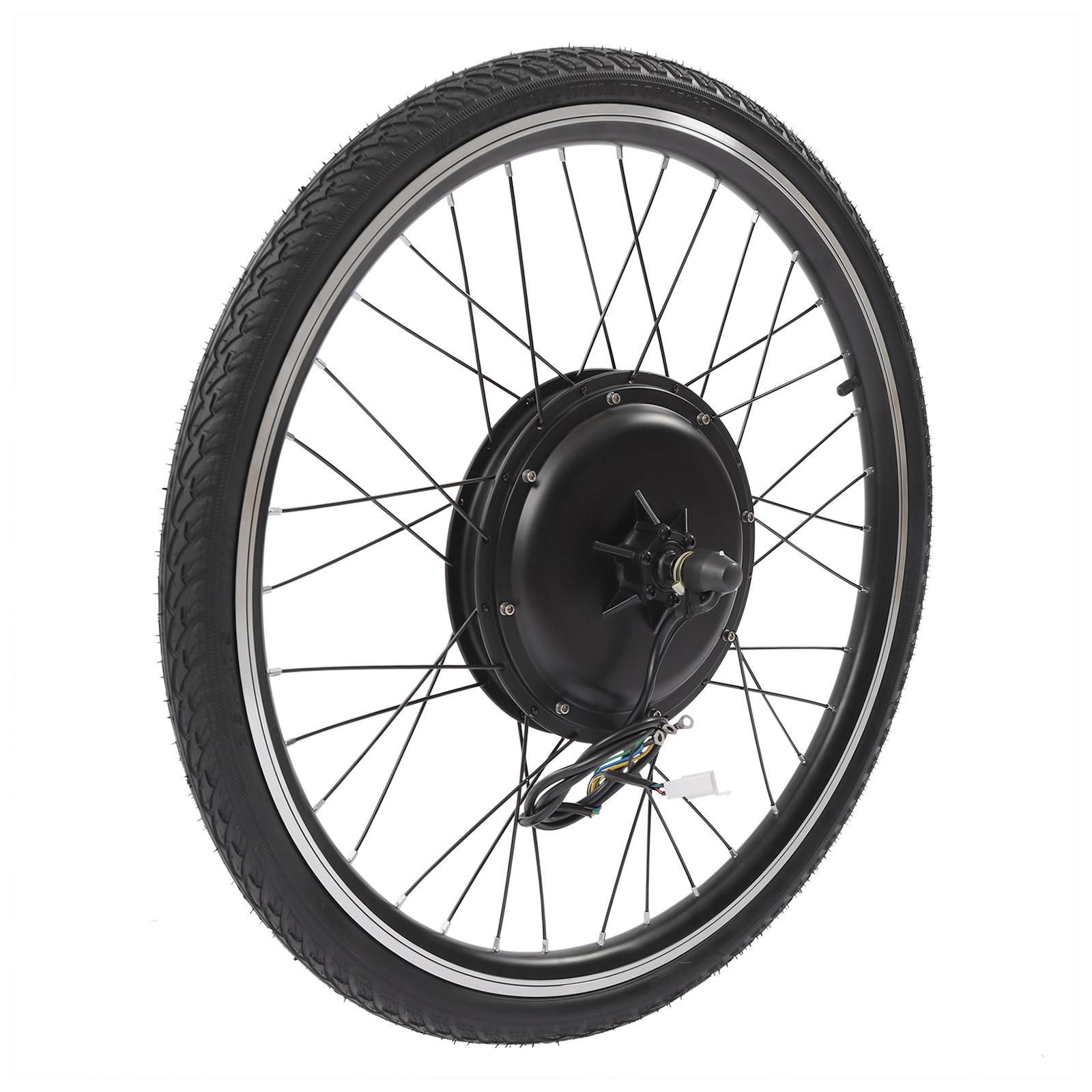 

26 48 Вольт 1000 Ватт Мотор-колесо для электровелосипеда Бесщеточный Безредукторный Комплект двигателя Контроллер с двойным режимом чёрный