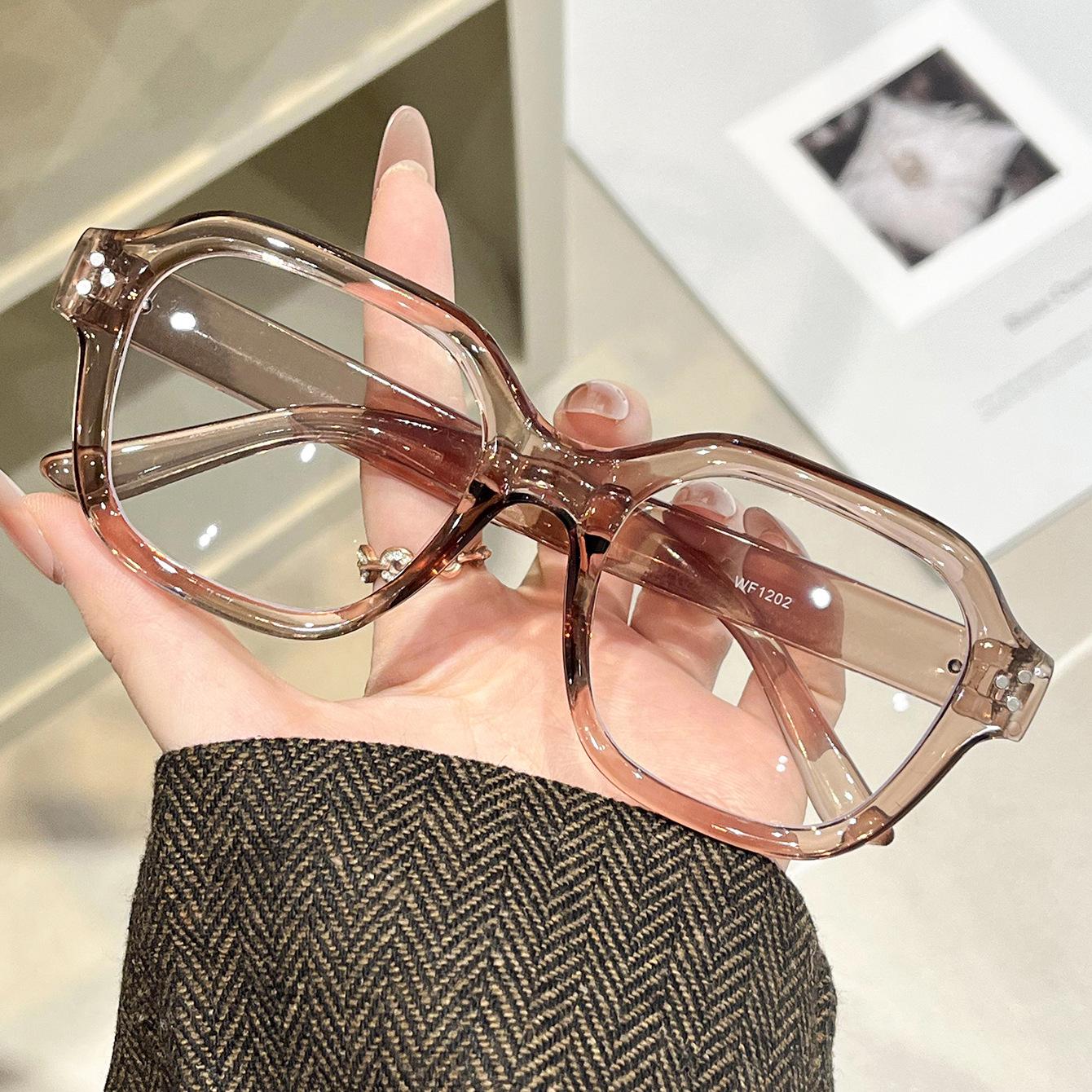 Vintage Retro Anti Blue Lightweight Computer Glasses Women Men Oversized Frame Stylishable Flat Lens Design Eyeglasses Classic Spectacles Ouclos