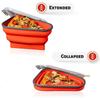 Baby Food Grade Silicone Folding Pizza Box Reusable Triangle Pizza Packing Box Take Away Box Silicone Children Food Storage Box